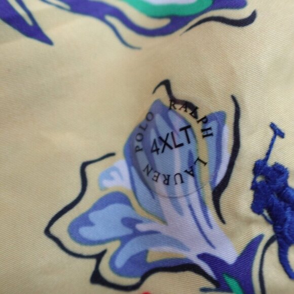 Polo Ralph Lauren Swim Shorts 4XLT Tall Yellow Floral Print Lined Drawstring NEW - Picture 4 of 13